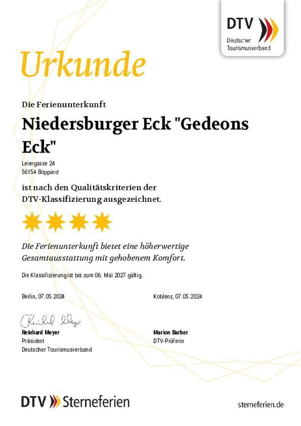 Апартаменти Niedersburger Eck, Wandern, Radfahren, Geniessen, Erholen Боппард Екстер'єр фото